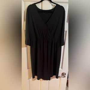 Maurices 1 Classy Black Cocktail Dress w/ Open Sleeves & Asymetric Front Pannel